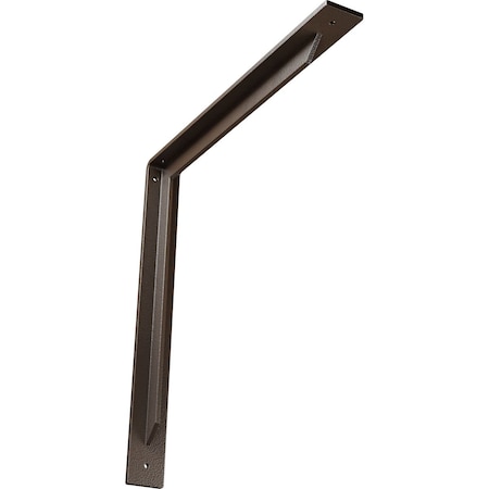 Stockport Steel Bracket, Hammered Brown 2W X 18D X 18H